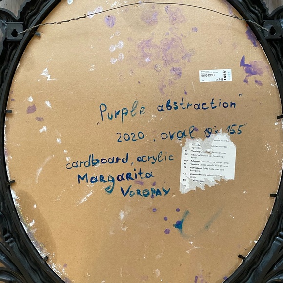 handmade Framed Cardboard Art Modern Acrylic Paint - Picture 14 of 14